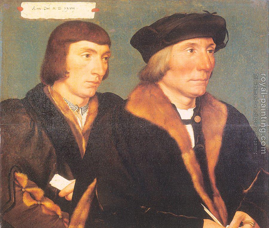 Hans The Younger Holbein : Double Portrait of Sir Thomas Godsalve and His Son John